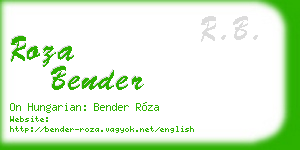 roza bender business card